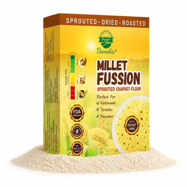 Organic Millet Fusion Sprouted Chapati & Bread Flour, 2 lb Pack