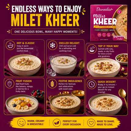 Millet Kheer Mix, Ready to Cook, 250g x 2, Quick Indian Meal