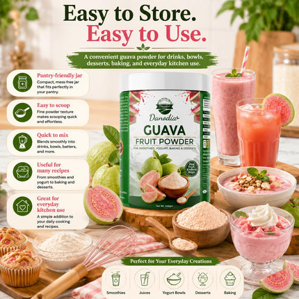 Guava Powder, Smoothies & Baking, 200g Pack, Smoothie Pantry