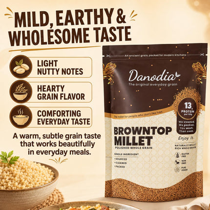 Organic Browntop Millet Grain, Whole Grain, Gluten-Free, 2 lb