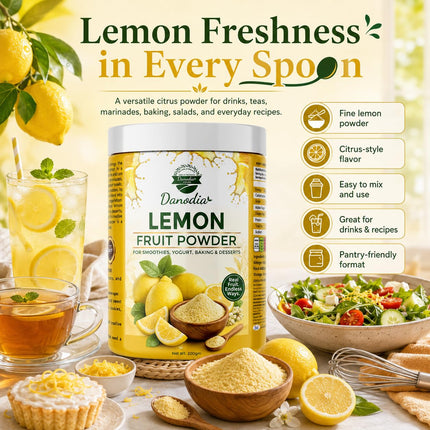 Lemon Powder, Smoothies & Baking, 200g Pack, Smoothie Pantry