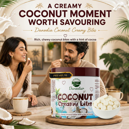 Chocolate Coconut Creamy Bites, Chewy Indian Candy, 300g Pack
