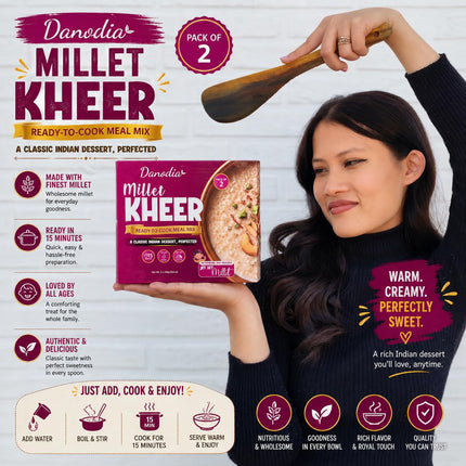 Millet Kheer Mix, Ready to Cook, 250g x 2, Quick Indian Meal