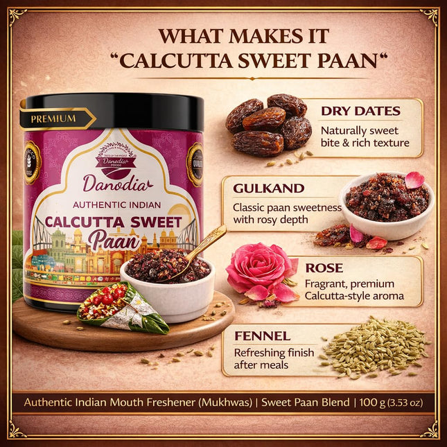 Calcutta Sweet Paan Indian Mukhwas, Indian Mukhwas, 100g Pack