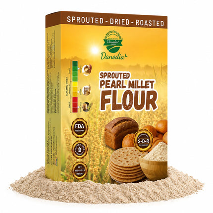 Organic Sprouted Bajra Pearl Millet Flour, 2 lb Pack