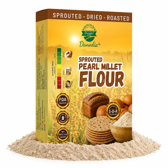 Organic Sprouted Bajra Pearl Millet Flour, 2 lb Pack