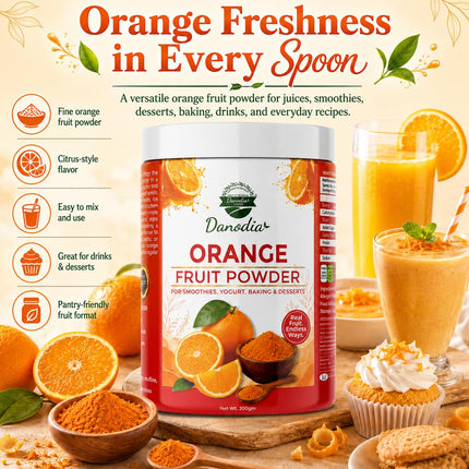 Orange Powder, Smoothies & Baking, 200g Pack, Smoothie Pantry