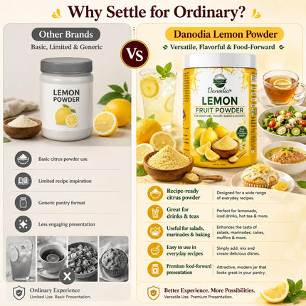 Lemon Powder, Smoothies & Baking, 200g Pack, Smoothie Pantry