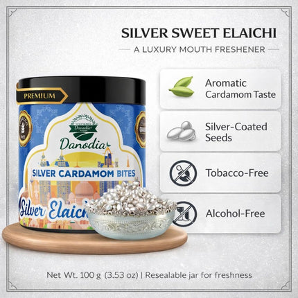 Silver Sweet Elaichi Mukhwas, Indian Mukhwas, 100g, US Pantry