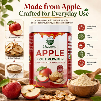Apple Powder, Smoothies & Baking, 200g Pack, Smoothie Pantry