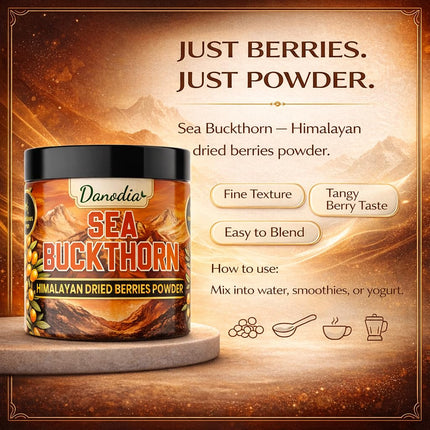 Sea Buckthorn Powder, Smoothies & Drinks, 80g Pack, US Pantry