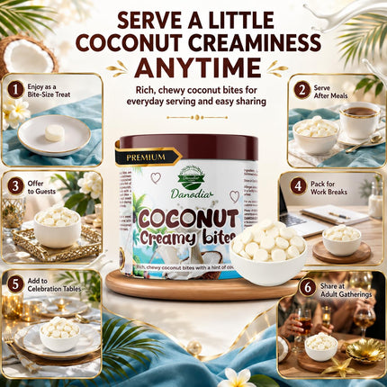 Chocolate Coconut Creamy Bites, Chewy Indian Candy, 300g Pack
