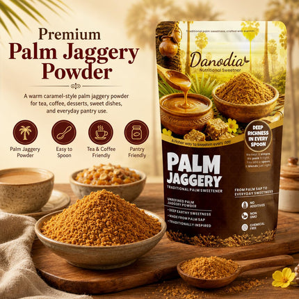 Organic Palm Jaggery Powder, 1 lb | Traditional Sweetener