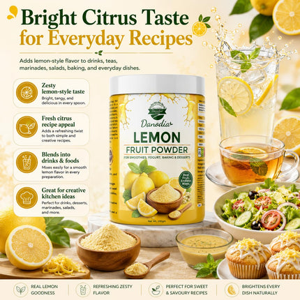 Lemon Powder, Smoothies & Baking, 200g Pack, Smoothie Pantry
