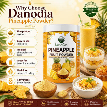 Pineapple Powder Mix, Smoothies & Baking, 200g, for Smoothies
