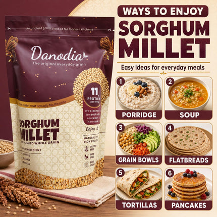 Organic Sorghum Millet Jowar Grain, Gluten-Free, 2 lb, Grocery Pantry