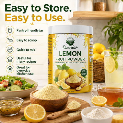 Lemon Powder, Smoothies & Baking, 200g Pack, Smoothie Pantry