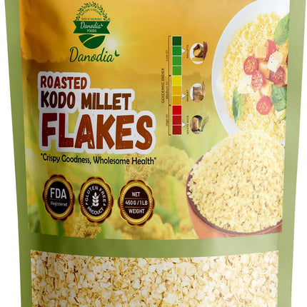 Organic Kodo Millet Flakes, Breakfast Cereal, 1 lb Pack