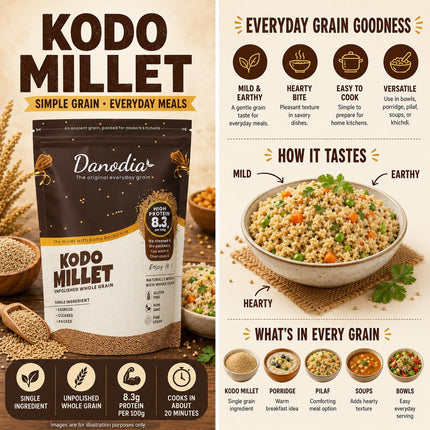 Organic Kodo Millet Grain, Whole Grain, Gluten-Free, 2 lb