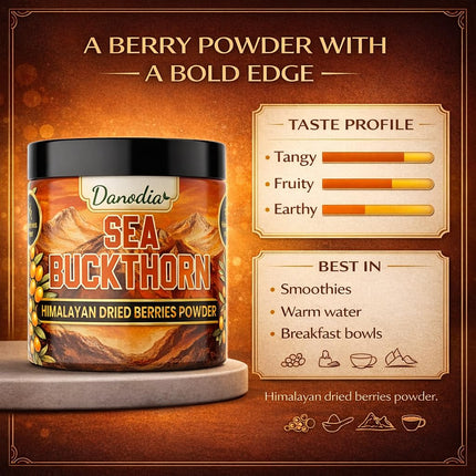 Sea Buckthorn Powder, Smoothies & Drinks, 80g Pack, US Pantry