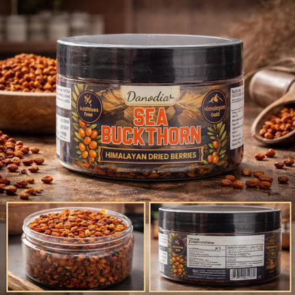 Sea Buckthorn Dried Berries, Himalayan Sea Berry, 80g, Vegan