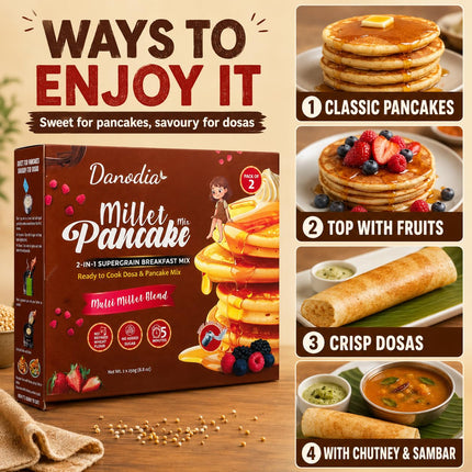 Millet Pancake Mix, Ready to Cook, 250g x 2, South Indian Mix