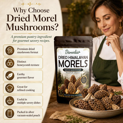 Dried Morel Mushrooms, Gourmet Wild Mushrooms, 56g