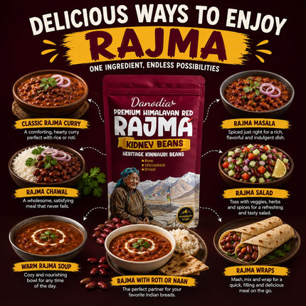 Himalayan Red Rajma Beans, Whole Dried, 2 lb Pack, US Pantry