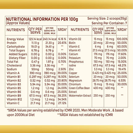 Nutritional Shake, Vanilla, Meal Replacement Powder Mix, 250g