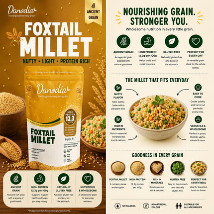 Organic Foxtail Millet Grain, Gluten-Free, 2 lb, Whole Grain