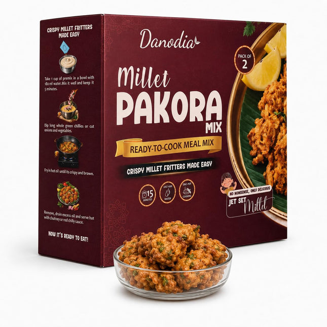 Millet Pakora Mix, Ready to Cook, 250g x 2, Quick Indian Meal
