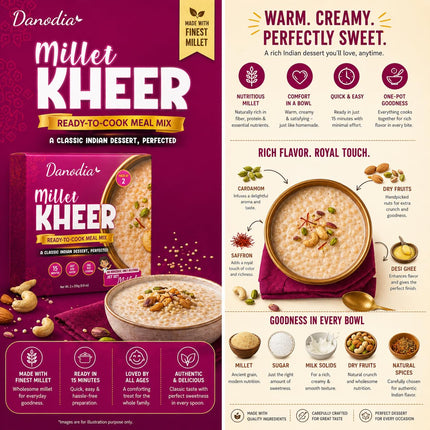 Millet Kheer Mix, Ready to Cook, 250g x 2, Quick Indian Meal