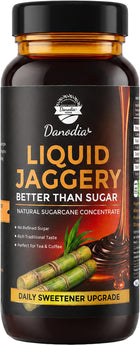 Organic Liquid Jaggery Syrup, Gur Sweetener, 1 lb, Gur Cane