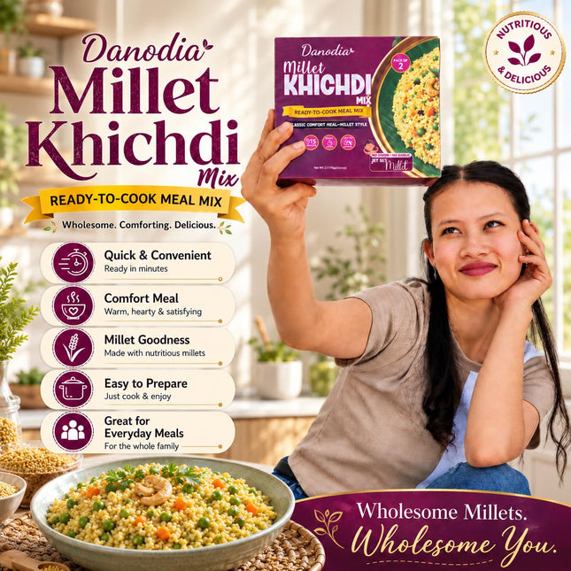 Millet Khichdi Mix, Ready to Cook, 250g Pack x 2, Pantry Pack