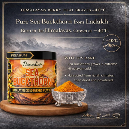 Sea Buckthorn Powder, Smoothies & Drinks, 80g Pack, US Pantry