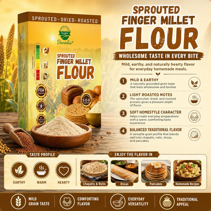 Organic Sprouted Finger Millet Flour 2lbs