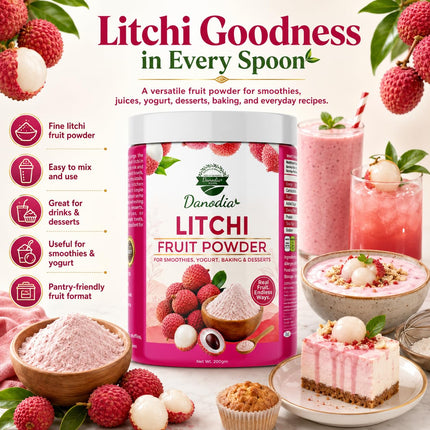 Litchi Powder, Smoothies & Baking, 200g Pack, Smoothie Pantry