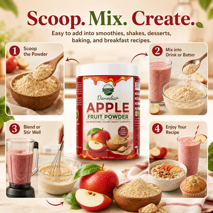 Apple Powder, Smoothies & Baking, 200g Pack, Smoothie Pantry