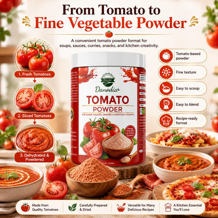 Tomato Powder, Soups & Sauces, 200g Pack, for Drinks & Baking