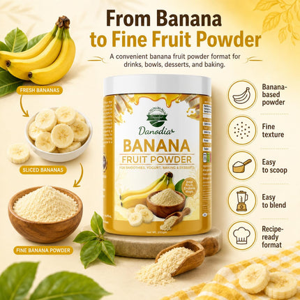 Banana Powder, Smoothies & Baking, 200g Pack, Smoothie Pantry