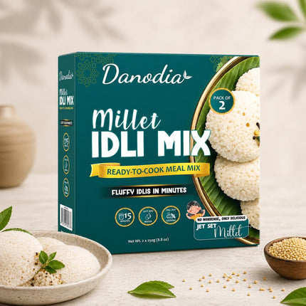 Millet Idli Mix, Ready to Cook, 250g x 2, Instant Indian Meal