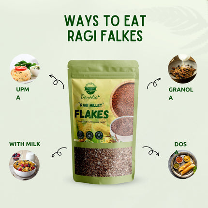 Organic Finger Millet Flakes (Ragi), Crunchy Millet Flakes 950g