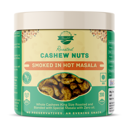 Roasted Cashew, Smoked with Hot Masala, Zero Oil - 250g