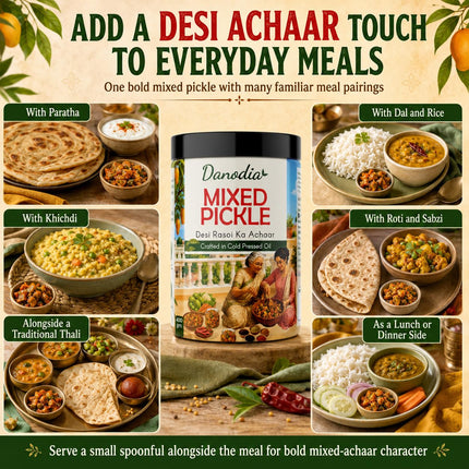 Mixed Pickle 350g (12.35 oz), Traditional Indian Pickle Condiment