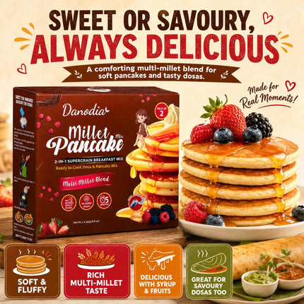 Millet Pancake Mix, Ready to Cook, 250g x 2, South Indian Mix