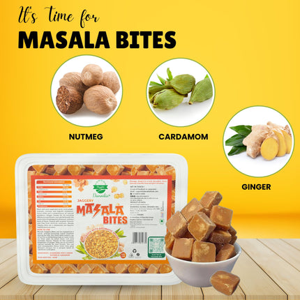 Organic Masala Jaggery Bites, Cane Gur Sweetener, 1 lb