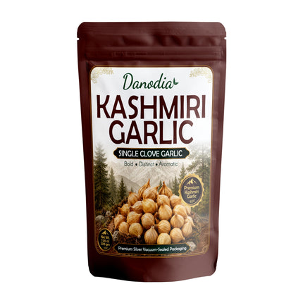 Kashmiri Garlic Bulbs, Whole Himalayan Garlic, 200g Pack