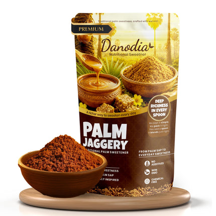 Organic Palm Jaggery Powder, 1 lb | Traditional Sweetener