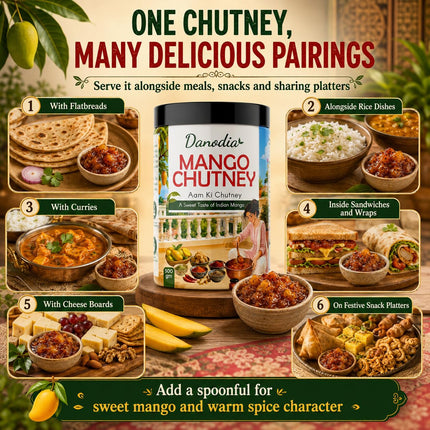 Mango Chutney 500g (17.64 oz), Traditional Indian Mango Condiment