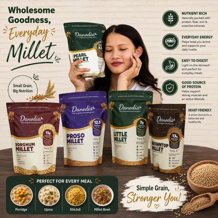 Organic Pearl Millet Bajra Grain, Gluten-Free, 2 lb Pack